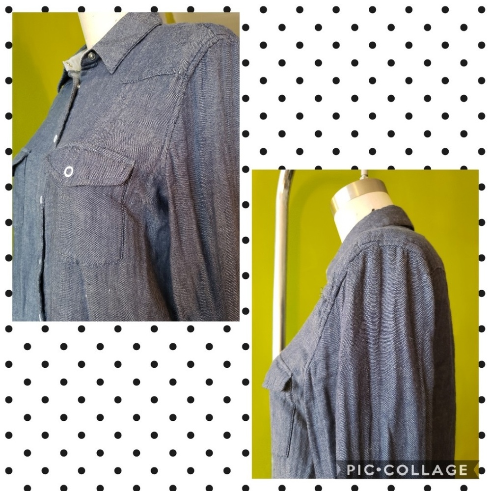 rag & bone Denim Chambray Corbett Western shirt - Picture 3 of 8